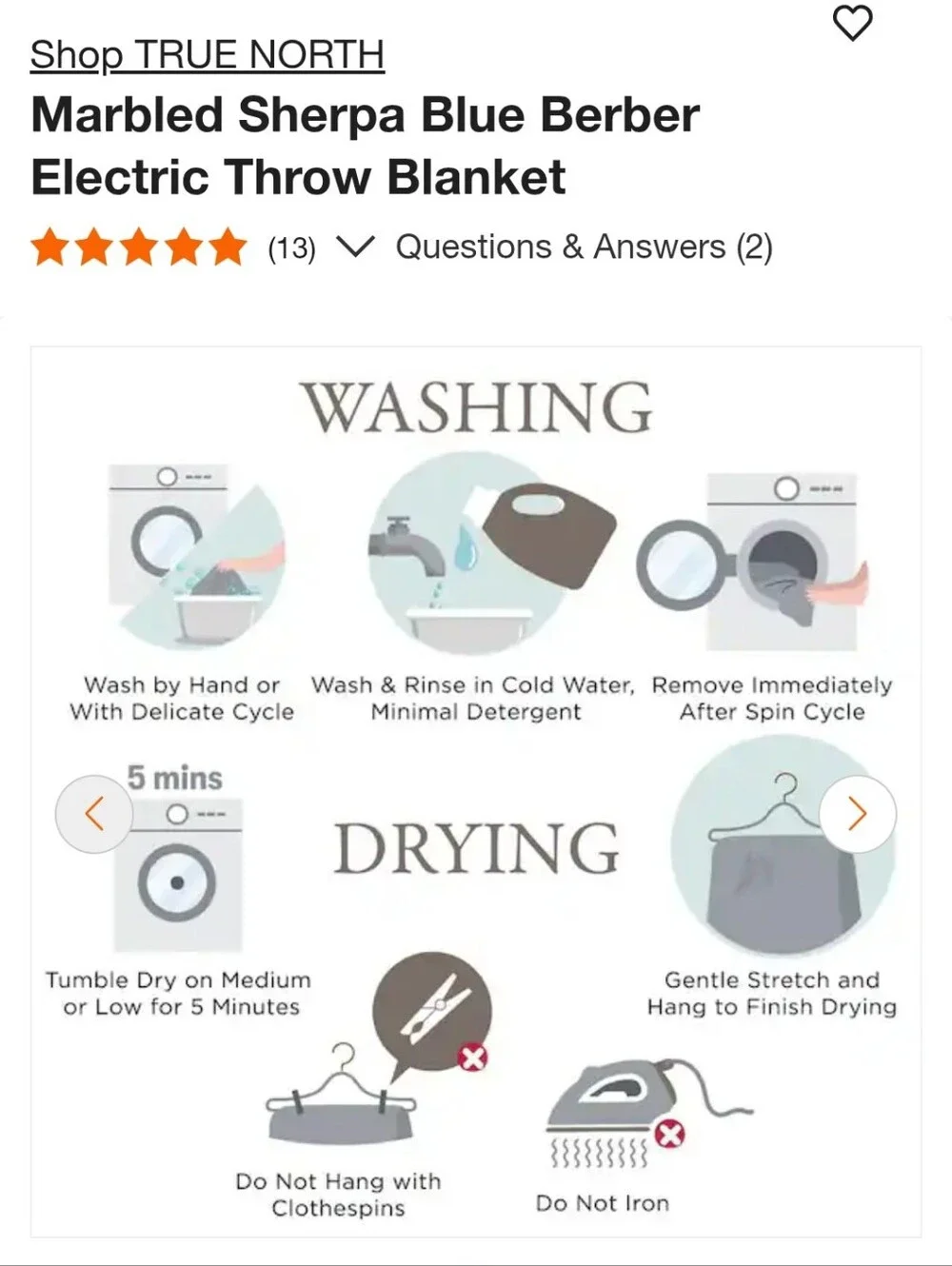 Sherpa Blue Berber Electric Throw Blanket
